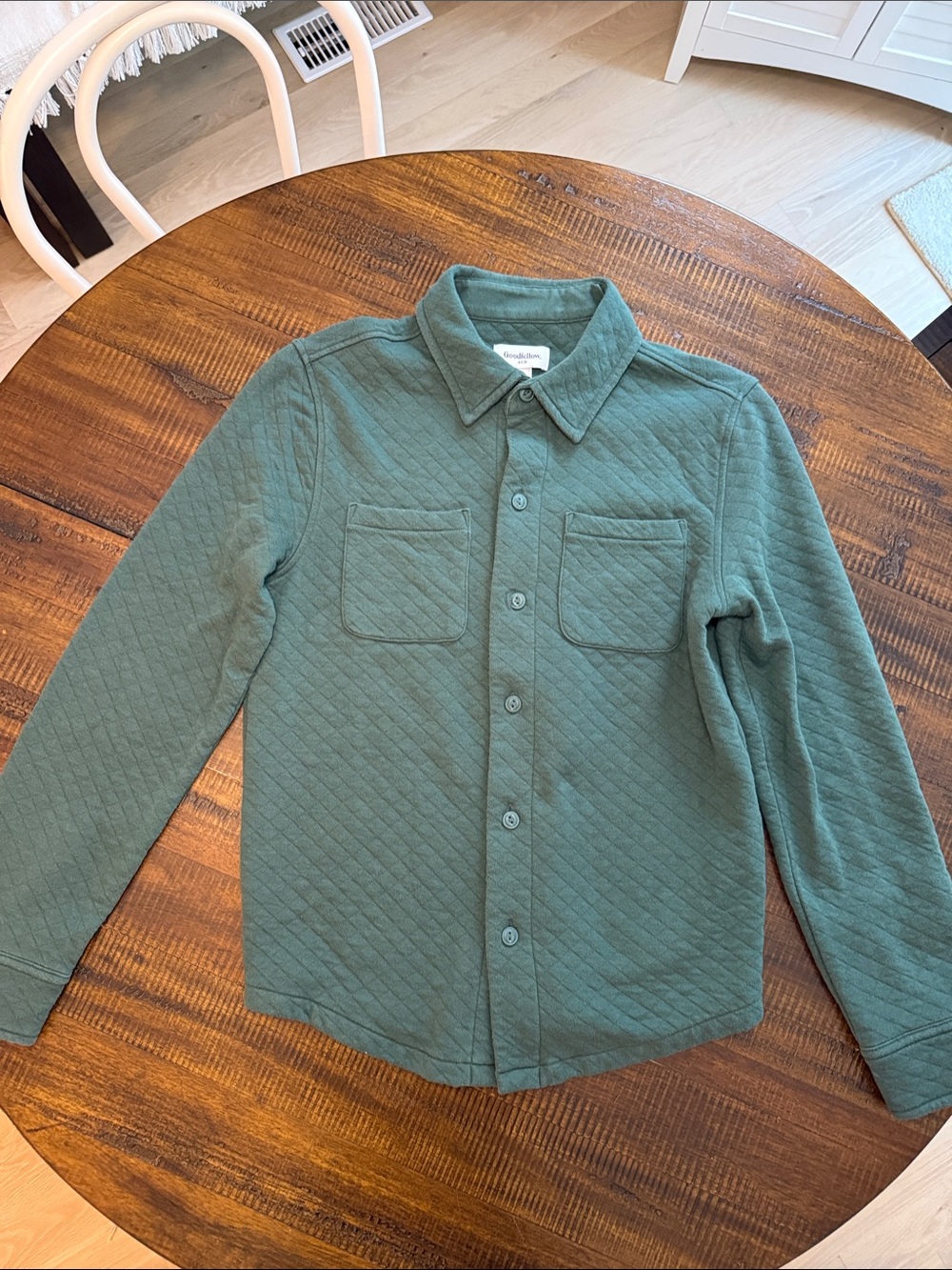 Goodfellow & Co Quilted Green Button-Up Shirt